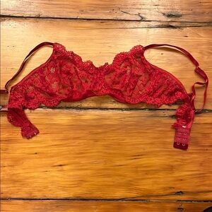 Elegant Red Lace Bralette